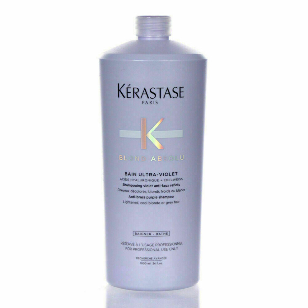 Kerastase Blond Absolu Bain Ultra-Violet Shampoo 34.0 Oz For Cool Blonde Or Hair Gray