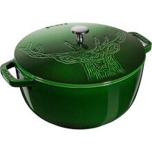 STAUB 26CM FRENCH OVEN STAG (DRAWING) BASIL GREEN