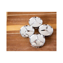 4pcs Gloss Silver Star Mercedes Benz Wheel Centre Caps 75mm