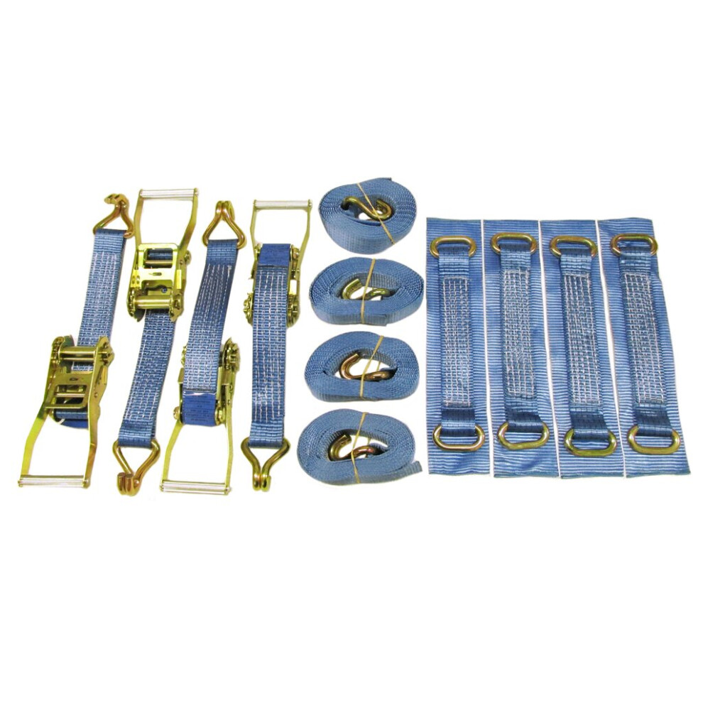Recovery Ratchet Sets 50Mm 6M 5T X4 (Wheel Tie Down Straps J Hook) 600988485235