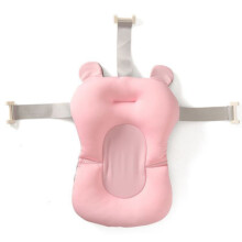 ( Pink) Baby Bath Pad Anti-slip Bathtub Mat Pillow NewBorn Safety Bath Seat Support