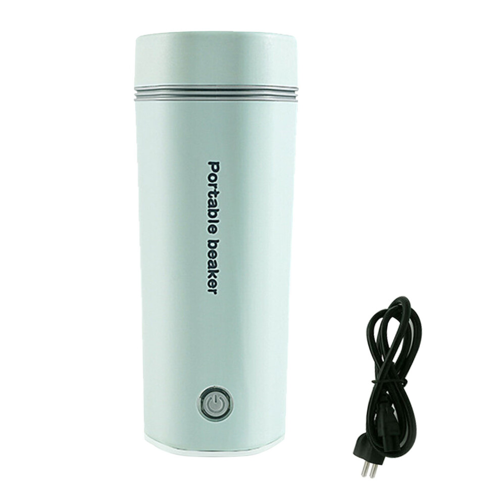 (Light Green) 450ml Travel Portable Electric Kettle Leakproof 300W Bottle Water Heater Home