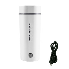 (White) 450ml Travel Portable Electric Kettle Leakproof 300W Bottle Water Heater Home