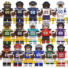 16PCS Football Building Blocks New York Giants Los Angeles Rams action figure model toy