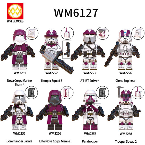 70Pcs Star Wars Bad Batch Building Blocks Set: Crosshair, Hunter, Tech, Echo, Captain Rex - LEGO-compatible Mini Figures 1