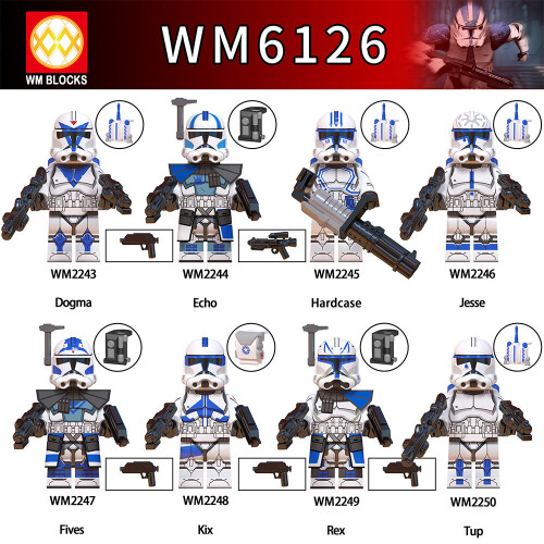 70Pcs Star Wars Bad Batch Building Blocks Set: Crosshair, Hunter, Tech, Echo, Captain Rex - LEGO-compatible Mini Figures 2