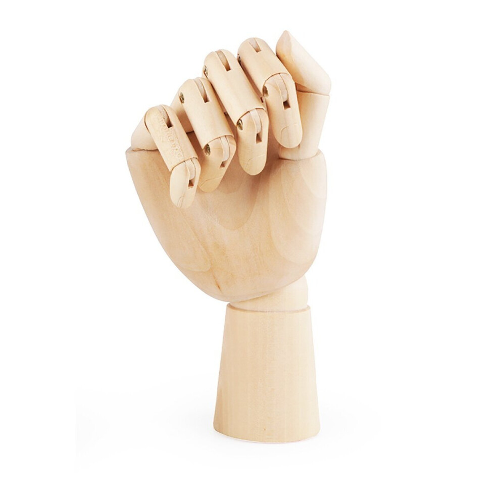 Art Wooden Hand,Artist Jointed Articulated Mannequin Wood Hand,for Drawing,Sketching,(7" Right Hand)