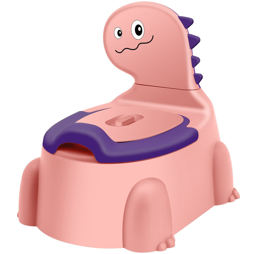Potty Toilet Potties Training Chair Baby Kids,Toddlers Pottie with Lid Back Pottys Trainer Pink