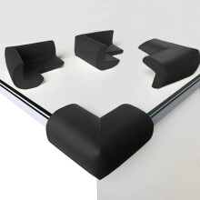 [8 Pack] Child Safety Corner Protectors, Soft Foam Baby Proofing Corner Guards Right Angle (Black)