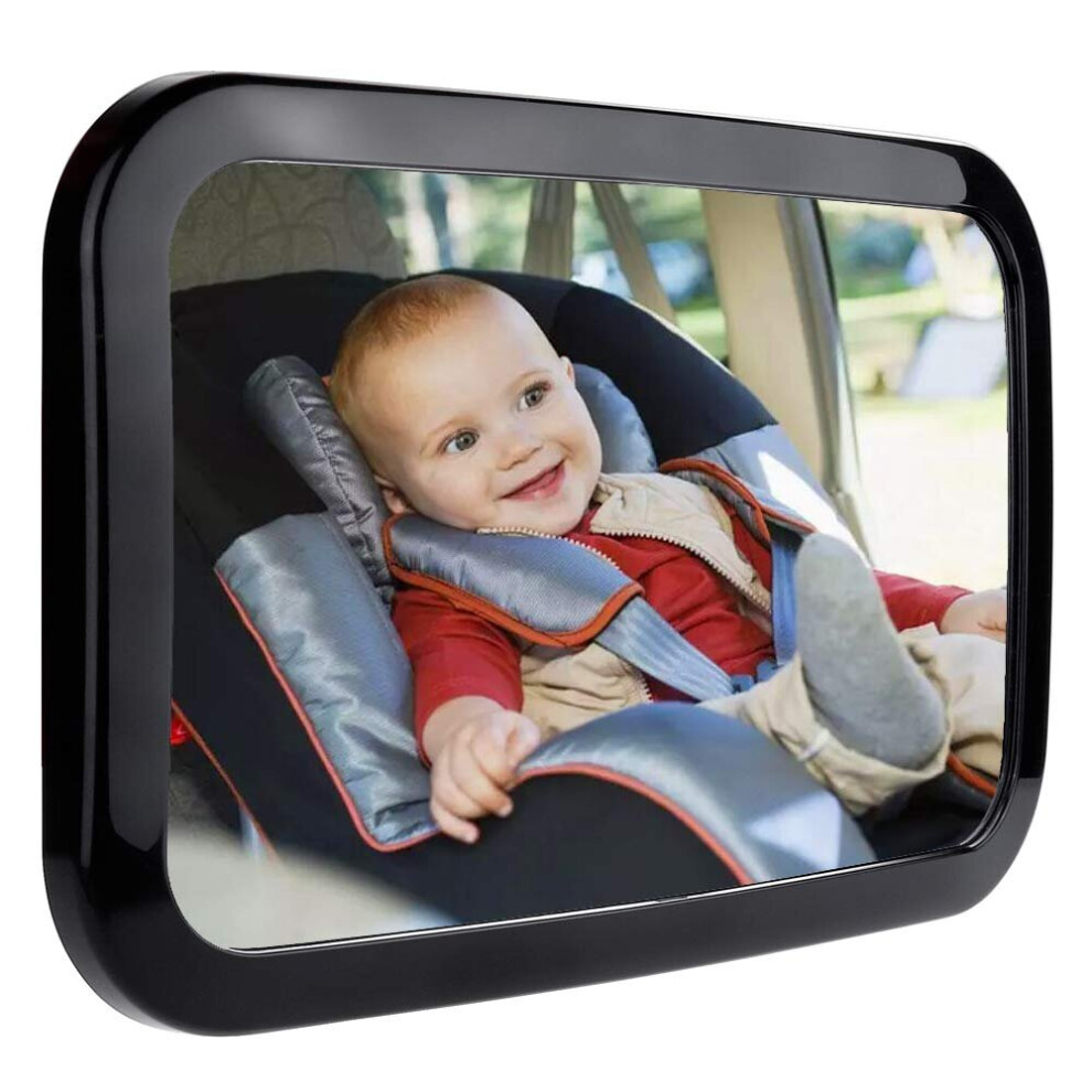 Baby Car Mirror -- Facing Car Seat, Strapped on Back Seat Headrest, Well - Designed for Baby Safety
