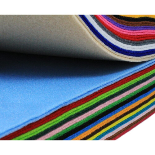 Fabrics DIY Craftwork Sewing Patchwork, 22 Colour Sheets in 22 Assorted Colours 30cm x 30cm 2