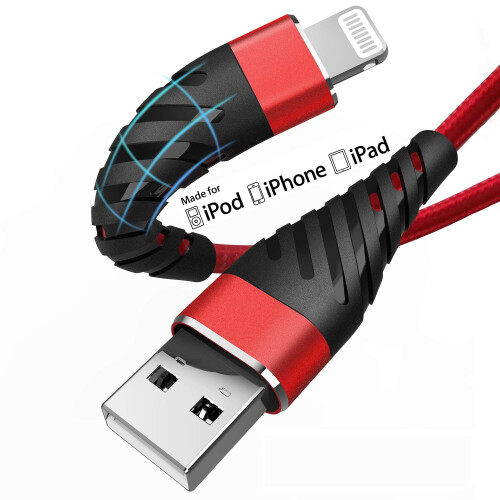 iPhone Charger Cable 2m [2 Pack], 3ft Lightning Cable Fast Charging Cord 1