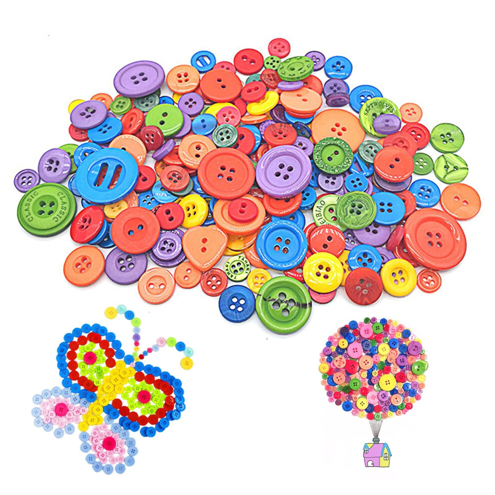 Craft Mixed Buttons for Crafts, 660pcs Assorted Color for Crafting Sewing Knitting DIY Handmade
