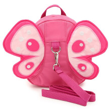 Baby Butterfly with Wings Walking Safety Harness Reins Toddler Child Kid Strap Backpack Bag (Pink)