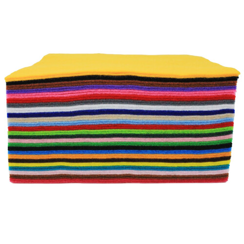 Fabrics DIY Craftwork Sewing Patchwork, 22 Colour Sheets in 22 Assorted Colours 30cm x 30cm
