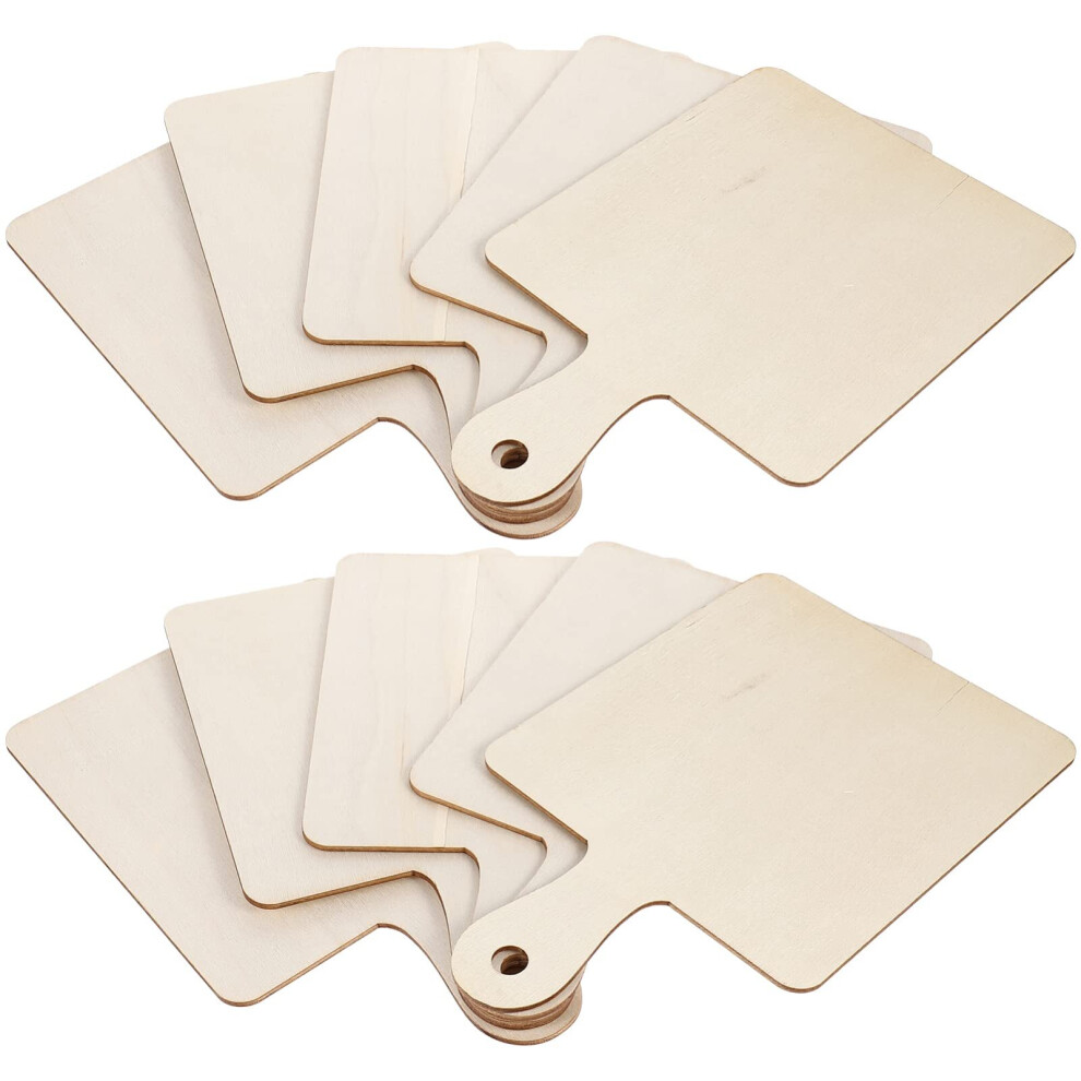 12pcs Wood Craft Cutting Board Unfinished Cut Board for DIY Thanksgiving Christmas Decoration