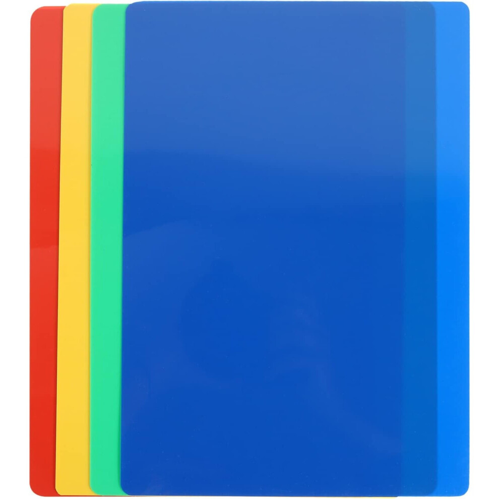 4pcs Clay Work Mat Plastic Nonstick Craft Board Sheets Placemat Desktop Protector (Mixed Color)