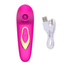 (Rose red) Clit Sucker Vagina Sucking Vibrator Clitoris Stimulator Blowjob Oral Nipple Licking Sex Toy for Women Masturbator Erotic Product