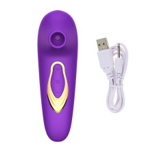 (Purple) Clit Sucker Vagina Sucking Vibrator Clitoris Stimulator Blowjob Oral Nipple Licking Sex Toy for Women Masturbator Erotic Product