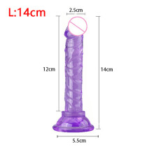 (Purple) Realistic Dildo Sex Toys Anal Masturbator Crystal Jelly Dildo Toys for Couples Woman Suction Cup Penis Thrusting Dildo Anal Plug