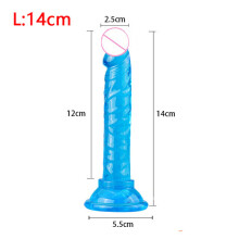 (Blue) Realistic Dildo Sex Toys Anal Masturbator Crystal Jelly Dildo Toys for Couples Woman Suction Cup Penis Thrusting Dildo Anal Plug