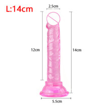 (Pink) Realistic Dildo Sex Toys Anal Masturbator Crystal Jelly Dildo Toys for Couples Woman Suction Cup Penis Thrusting Dildo Anal Plug