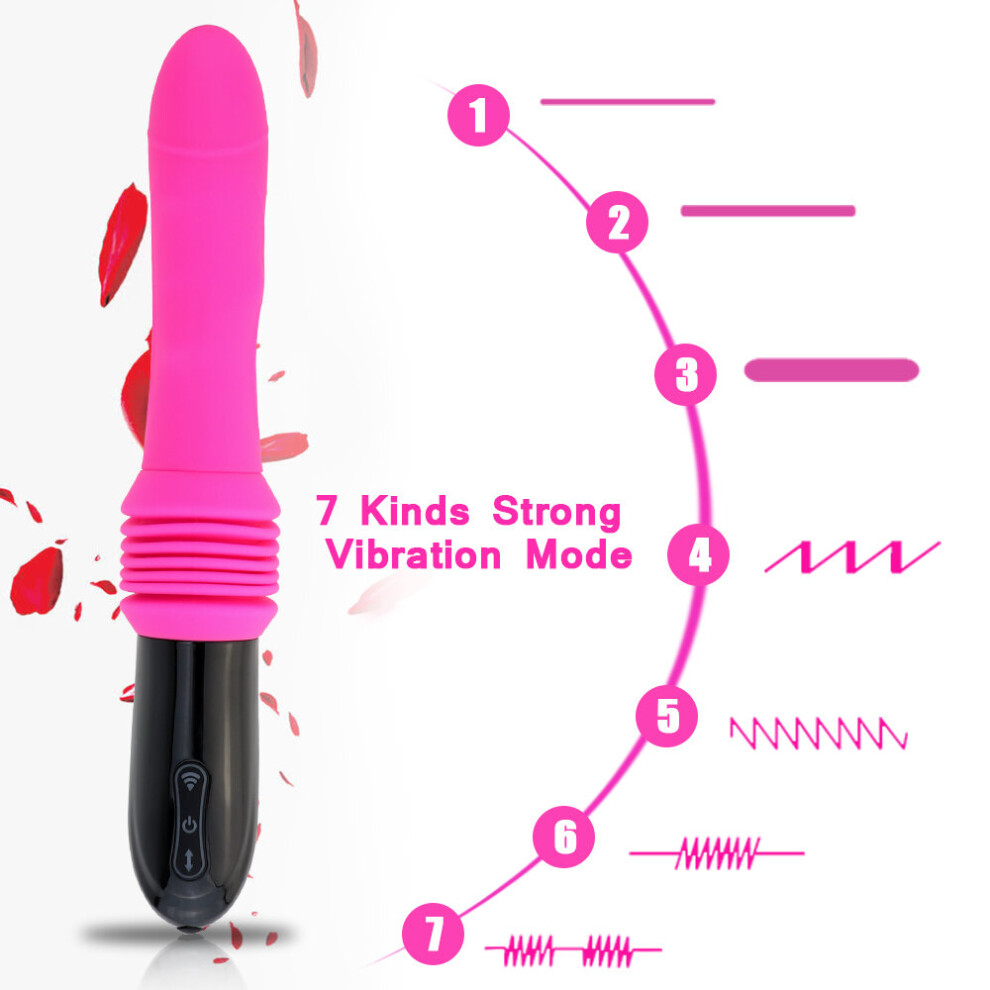 Telescopic Dildo Vibrator Automatic Up Down Massager G-spot Thrusting  Retractable Pussy Vibrate Large Size Sex Toys for Women on OnBuy