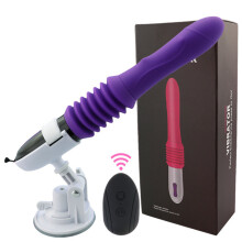 (Purple Control Box) Telescopic Dildo Vibrator Automatic Up Down Massager G-spot Thrusting Retractable Pussy Vibrate Large Size Sex Toys for Women