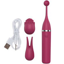 (Rosy) Powerful G Spot Vibrator High Frequency Vibrators Lick Clitoris Stimulator Masturbator Massage Sex Toys for Women Adult Products