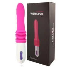 (Rose Red Box) Telescopic Dildo Vibrator Automatic Up Down Massager G-spot Thrusting Retractable Pussy Vibrate Large Size Sex Toys for Women
