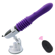 (Purple Controller) Telescopic Dildo Vibrator Automatic Up Down Massager G-spot Thrusting Retractable Pussy Vibrate Large Size Sex Toys for Women