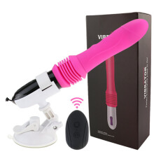 (Rose red Control Box) Telescopic Dildo Vibrator Automatic Up Down Massager G-spot Thrusting Retractable Pussy Vibrate Large Size Sex Toys for Women