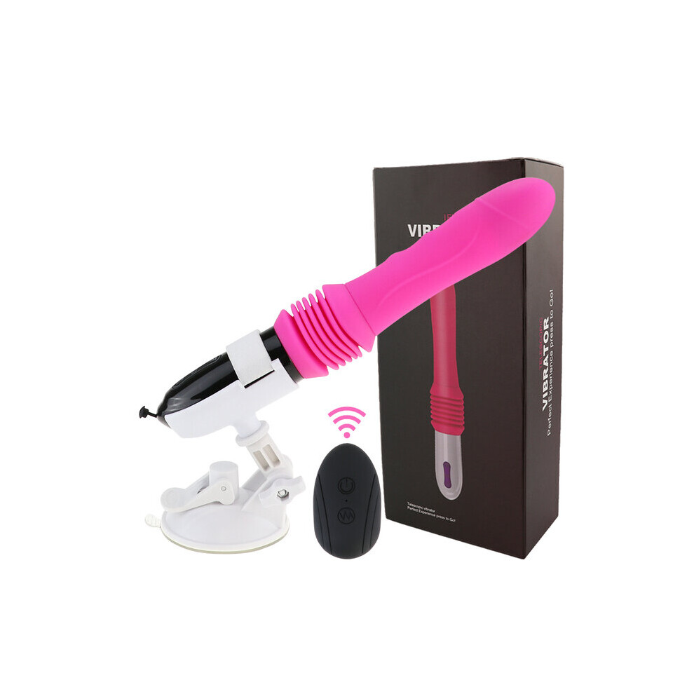 (Rose red Control Box) Telescopic Dildo Vibrator Automatic Up Down Massager G-spot Thrusting Retractable Pussy Vibrate Large Size Sex Toys for Women