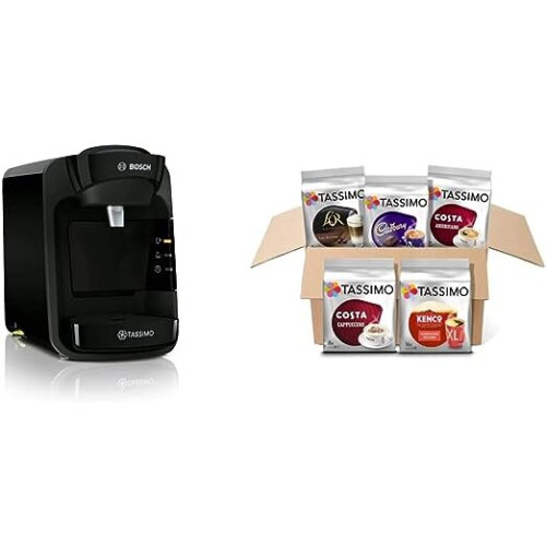 Tassimo by Bosch Suny Special Edition TAS3102GB Coffee Machine, 1300 Watt, 0.8 Litre, Black