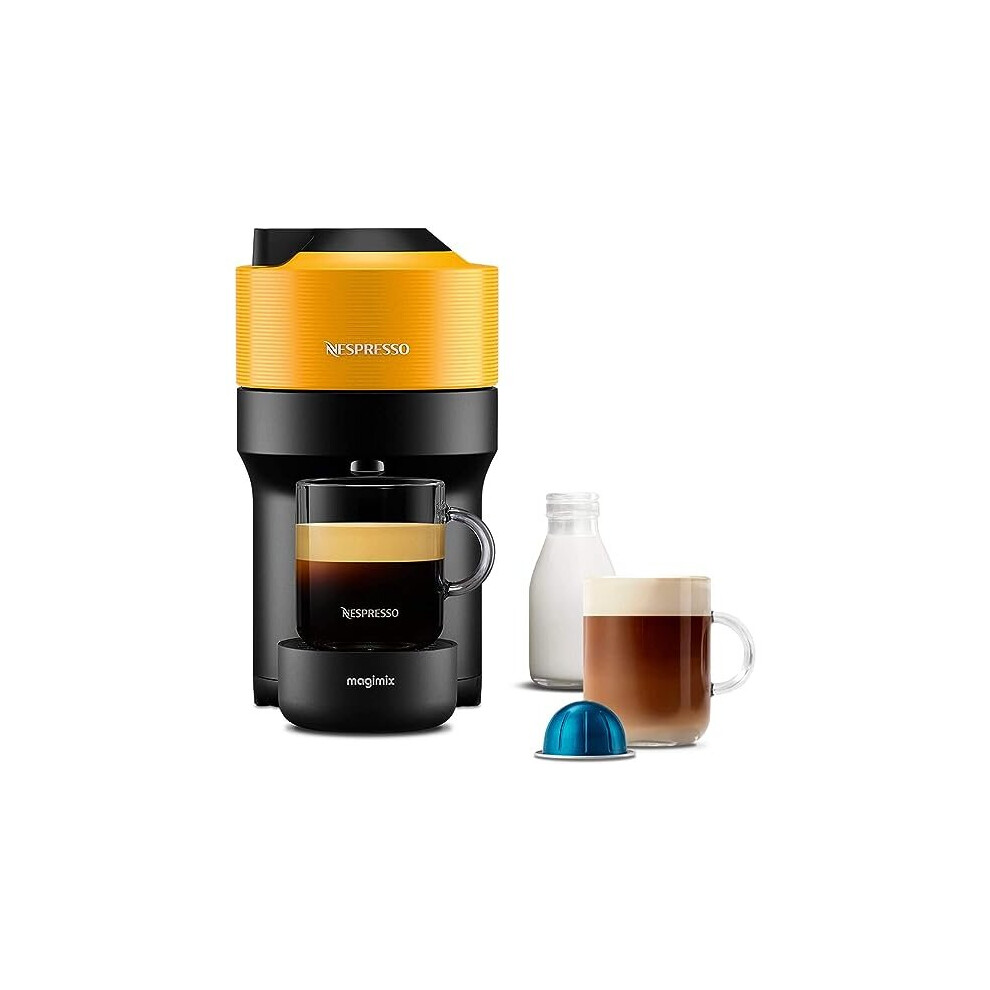 Nespresso Vertuo Pop Coffee Machine by Magimix Mango Yellow 11735