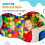 100 Soft Plastic Balls Multicoloured C Crush Proof,No Sharp Edges - Use in Bath tubs, Swimming pools 4