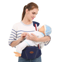 Multifunctional Hipseat Baby Carrier,Toddler Hip Seat Carrier, Carrying Positions (Dark Blue)