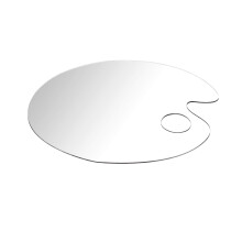 1PCS Clear Acrylic Paint Palette,Art Paint Tray Palettes for DIY Art Craft Painting (25 x 15 cm)