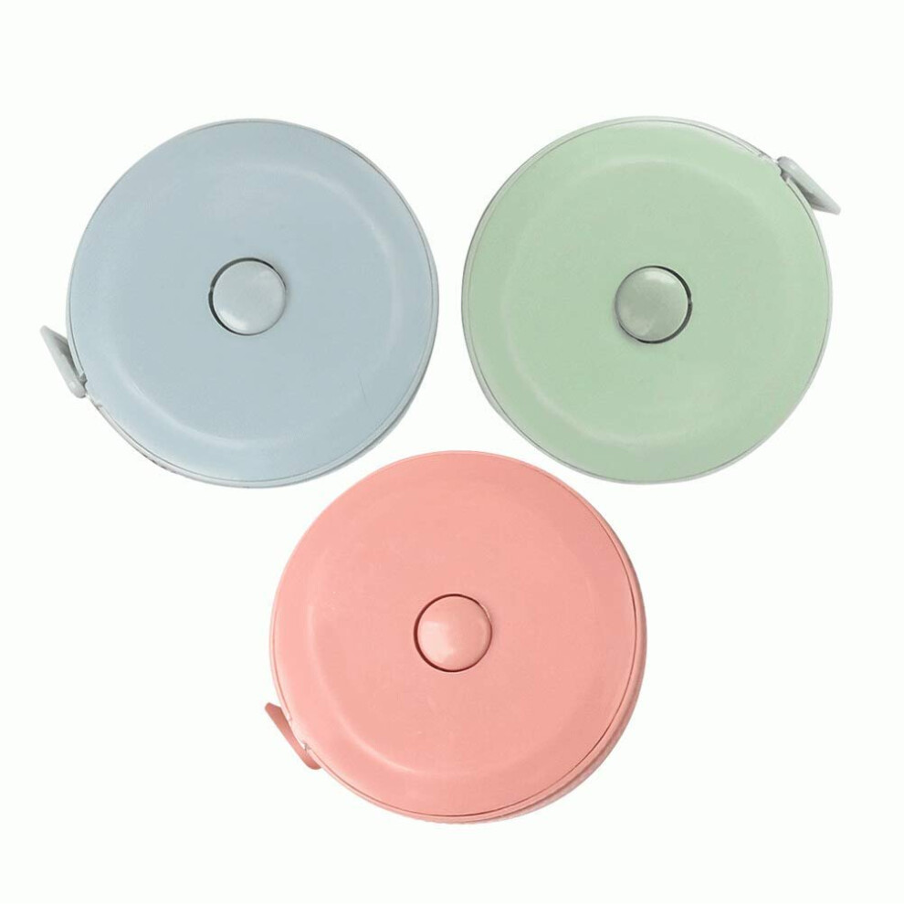 3 Pieces Soft Tape Measure for Body, Double Scale Soft Tape Round Tape Measure 150CM 60inch