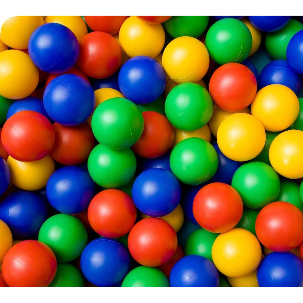 100 Soft Plastic Balls Multicoloured C Crush Proof,No Sharp Edges - Use in Bath tubs, Swimming pools