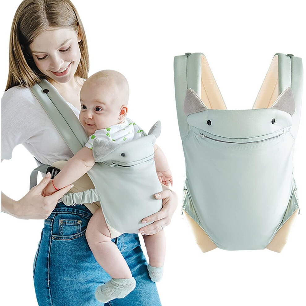Baby Carrier with Pocket, 4-in-1 Easy to Wear Ergonomic Adjustable Breathable Carrier Slings - Blue