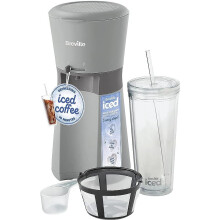 Breville Iced Coffee Maker | Single Serve Iced Coffee Machine Plus Coffee Cup with Straw | Ready in Under 4 Minutes | Grey [VCF155]