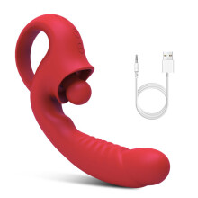 (Red-no box) 20 Modes Powerful Vaginal Dildo Vibrator for Female Clitoris G Spot Stimulator Erotic Masturbation Sex Toys Goods for Adults 18