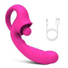 (Rose Red-no box) 20 Modes Powerful Vaginal Dildo Vibrator for Female Clitoris G Spot Stimulator Erotic Masturbation Sex Toys Goods for Adults 18