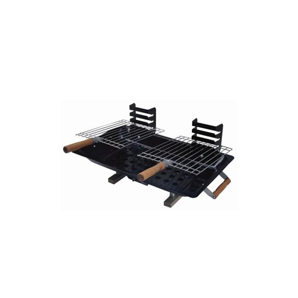 Black Outdoor Portable Steel Hibachi BBQ Camping Grill