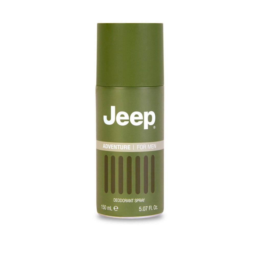 Jeep Adventure Deo Spray - Aromatic Woody Floral Fragrance For Men | Fresh Scent With Mint, Grapefruit, And Pepper | 150Ml