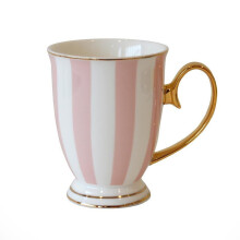 Bombay Duck Monte Carlo Stripy Mug - Pink and White