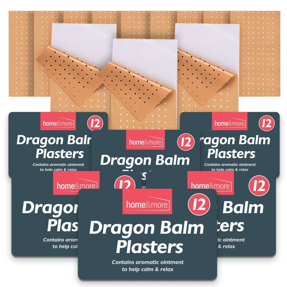 (72 plasters (6 x 12pk)) WHOLESALE 24-72pk Dragon Balm Herbal Pain Relief