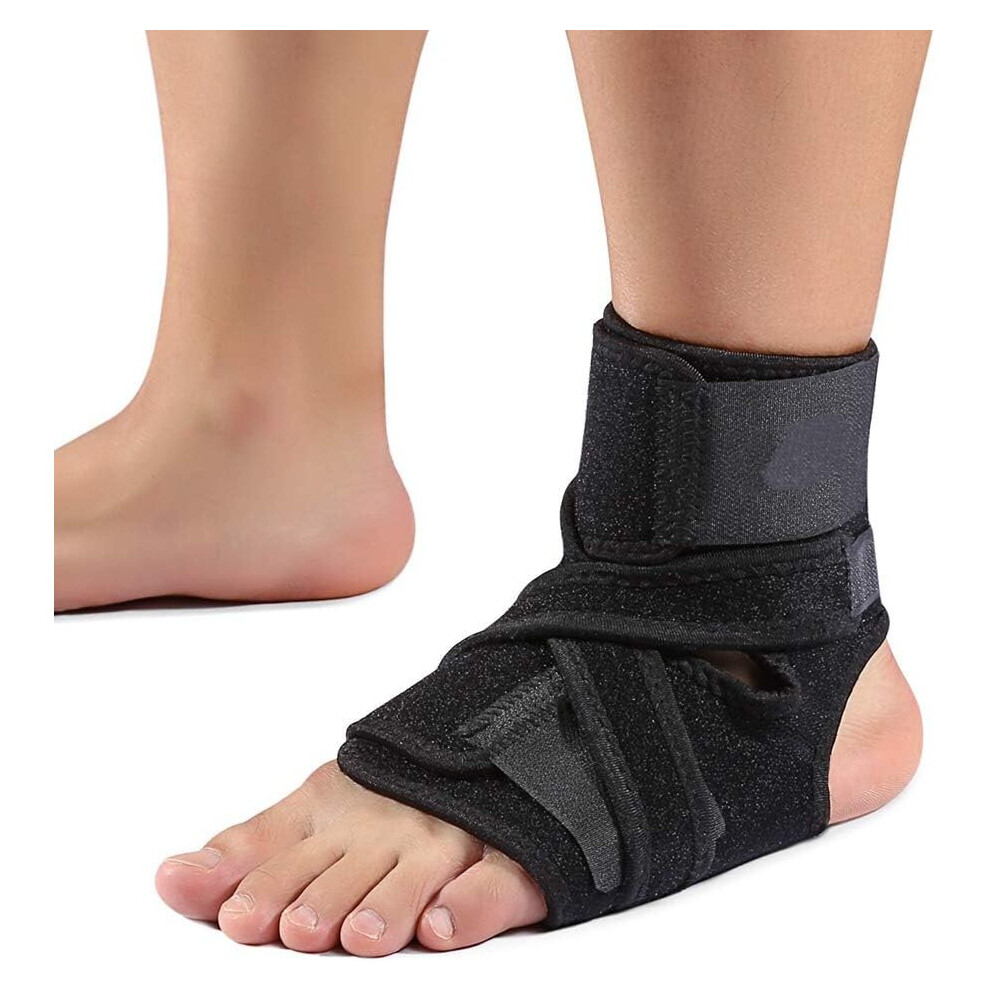 Breathable Adjustable Compression Foot Drop Ankle Brace Support Stabilizer, Chronic Pain And Sprain Relief.