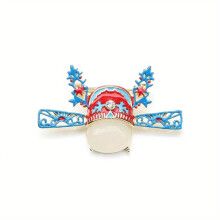 Traditional Style Retro Dripping Oil Shaped Hat Brooch Creative Pin For Boys And Girls Chain Pin Groom Brooch Clothing Bag Accessories